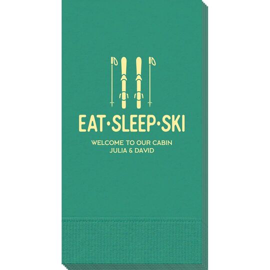 Eat Sleep Ski Guest Towels